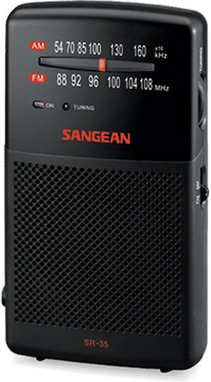 Sangean SR-35 Ραδιοφωνάκι Μπαταρίας Μαύρο