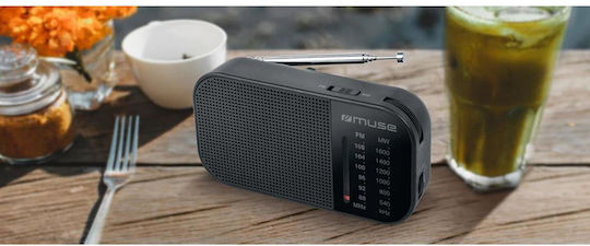 Muse M-025 R Ραδιοφωνάκι Μπαταρίας Μαύρο Black