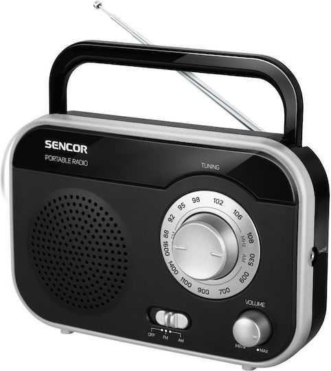 Sencor SRD 210 Retro Φορητό Ραδιόφωνο Ρεύματος Μαύρο