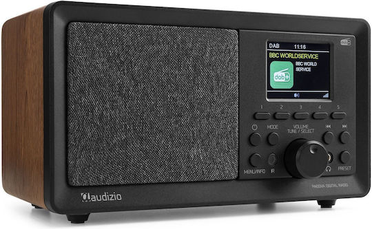 Audizio Padova Επιτραπέζιο Ραδιόφωνο Ρεύματος DAB+ με Bluetooth και USB Καφέ