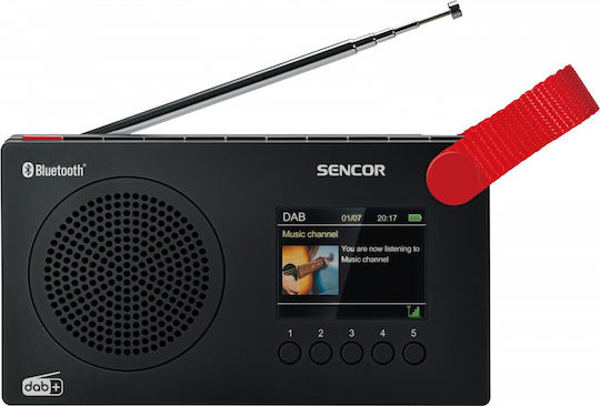 Sencor SRD Φορητό Ραδιόφωνο DAB+ με Bluetooth και USB Μαύρο