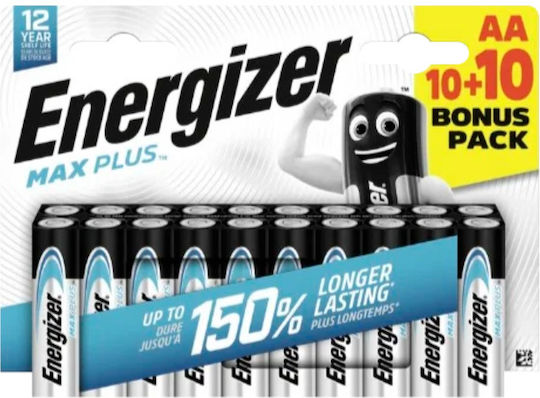 Energizer Max Plus Baterii Alcaline AA 1.5V 20buc
