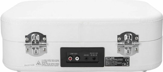 Muse MT-201 MT-201WW Βαλιτσάκι Πικάπ με Προενίσχυση και Ενσωματωμένα Ηχεία Λευκό