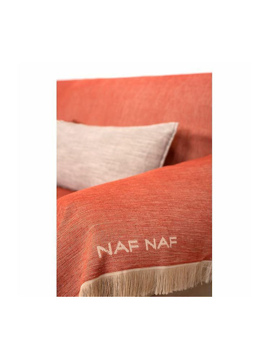 Naf Naf Highline Sofa Throw Chenille 180x250cm Orange 7933-180 x 250
