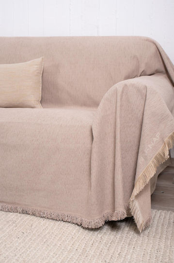 Naf Naf Highline Ριχτάρι Τριθέσιου Καναπέ Chenille 180x300εκ. Dk Beige 358-135