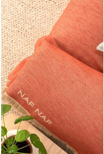 Naf Naf Highline Armchair Throw Chenille 180x180cm Orange 7933-180 x 180
