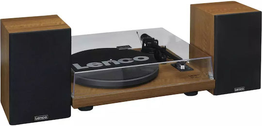 Lenco LS-480WD LS-480WD Грамофон с Предусилвател и Вградени говорители Кафяв