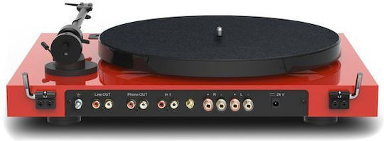 Pro-Ject Audio Juke box E High Gloss + Ortofon OM 5E 13768-836 Πικάπ με Belt Drive και Προενίσχυση Κόκκινο