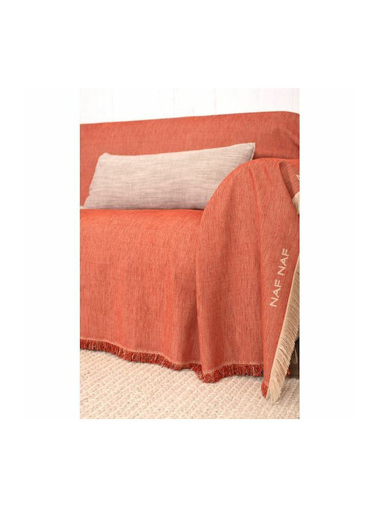 Naf Naf Highline Ριχτάρι Τετραθέσιου Καναπέ Chenille 180x350εκ. Πορτοκαλί