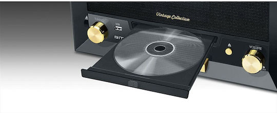 Muse MT-112 W Turntables with Preamp and Built-in Speakers Black