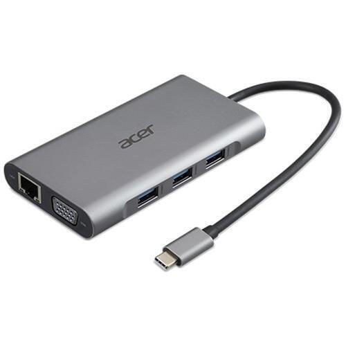 Acer USB-C Docking Station with HDMI 4K PD Ethernet and Support for 2 Monitors Silver (HP.DSCAB.009)