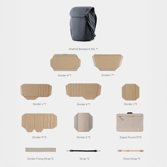 PGYTECH Fotorucksack Onego 2 Schwarz