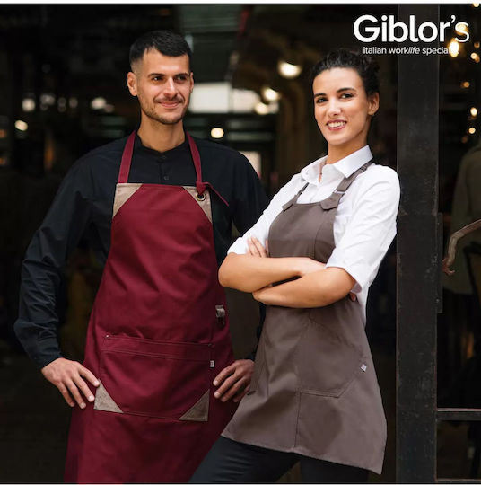 Giblor's Șorț Ospătar Corp întreg Burgundy