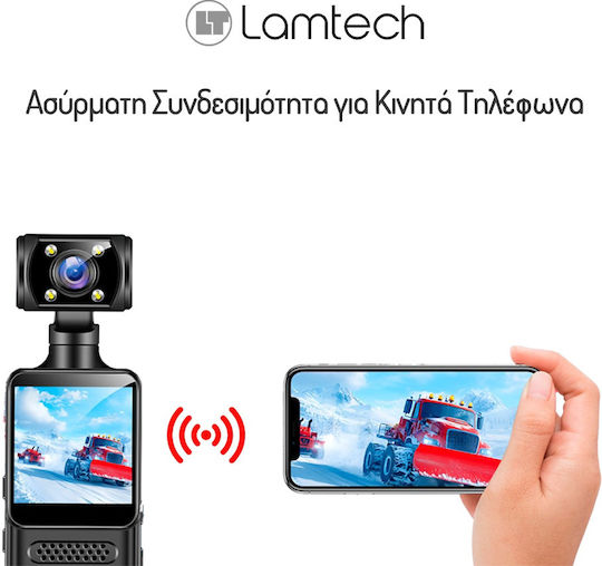 Lamtech LAM980305 Action Camera 4K Ultra HD with Screen 1.31" and Wi-Fi Black