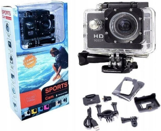 SPM Scamera Action Camera Full HD (1080p) Υποβρύχια (με Θήκη) με Οθόνη 2" Λευκή