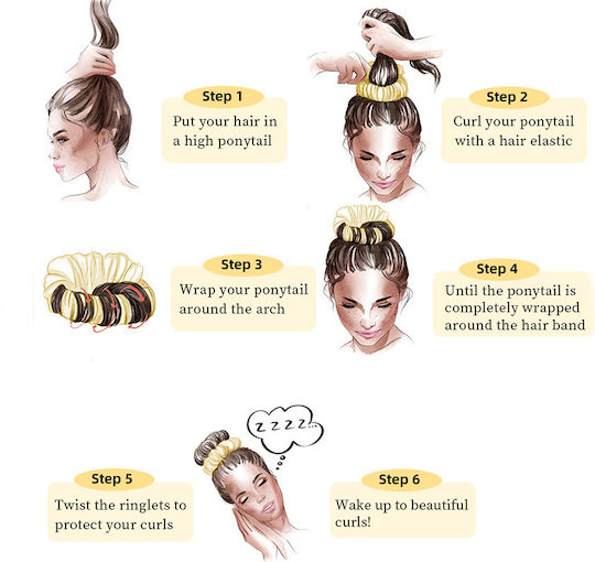 Bucle Recile Pentru Păr Scrunchie Roz Pudrat