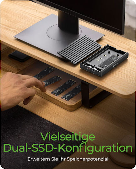 Icy Box External Case for Hard Drive M.2 SATA III with Connection Type-C