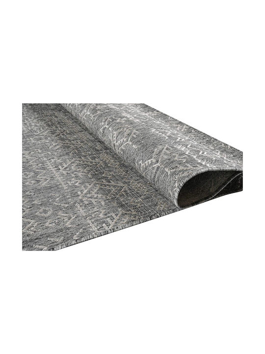 Bedroom Rug Set 3 Pieces Wicker Bali Rainbow 1178 Gray Polcarpet