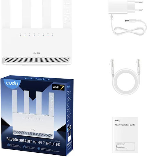 Cudy WR3600E v1 Wireless Router Wi-Fi 7 cu 3 Porturi Gigabit Ethernet