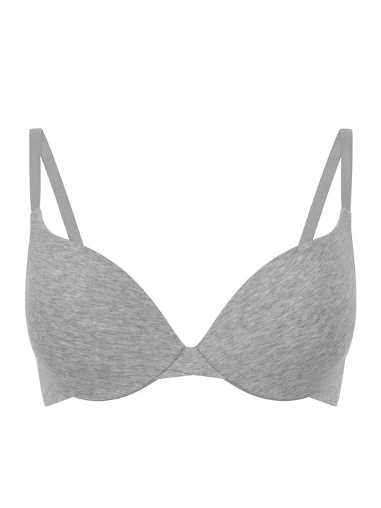 Push Up Bra Underwire Gray