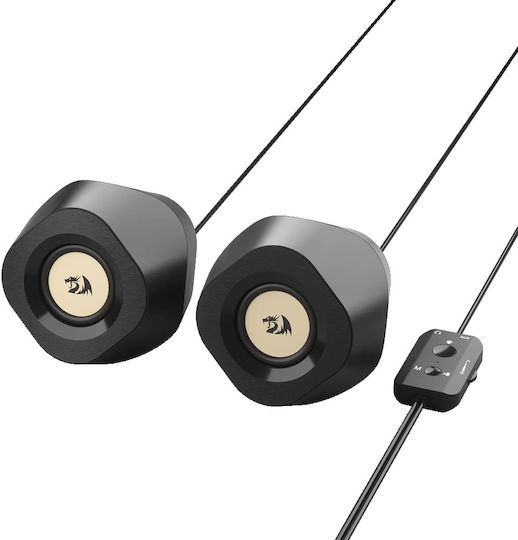 Redragon GS590 Pro Ασύρματα Ηχεία Υπολογιστή 2.1 με RGB Φωτισμό και Bluetooth σε Μαύρο Χρώμα