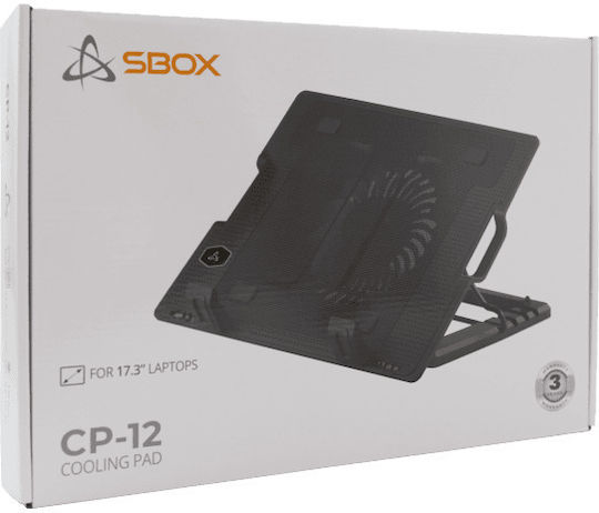 Sbox CP-12 Cooling Pad for Laptop up to 17.3" with 1 Fan and Lighting