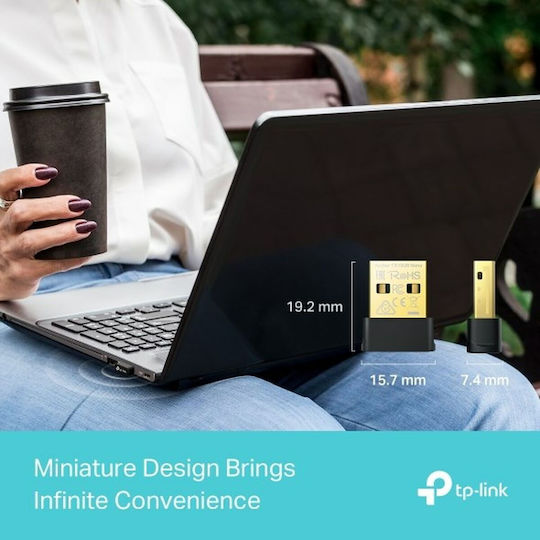 Tp-link Archer Tx10ub Nano мрежов адаптер 900mbps безжичен Ax USB 2.0 1x вътрешна антена