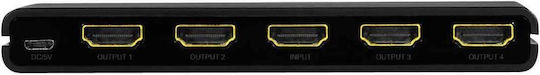 LogiLink 1x4-Port 4K 60Hz Downscaler HDMI Splitter HD0037