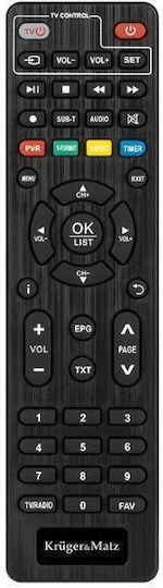 Kruger & Matz Mini Tuner DVB-T2 H.265 KM9999 Ψηφιακός Δέκτης Mpeg-4 Full HD (1080p) Συνδέσεις HDMI / USB