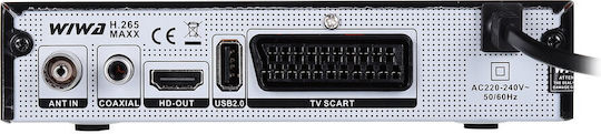 WIWA H.265 2790Z LITE Ψηφιακός Δέκτης Mpeg-4 HD (720p) με Λειτουργία PVR (Εγγραφή σε USB) Συνδέσεις SCART / USB