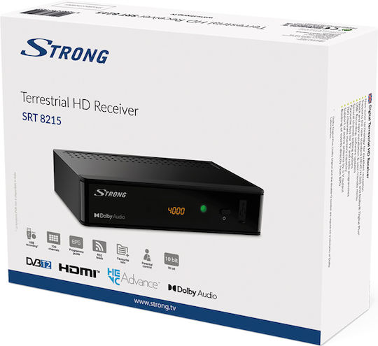 Strong SRT 8215 479412 Ψηφιακός Δέκτης Mpeg-4 HD (720p) Σύνδεσεις SCART / HDMI / USB