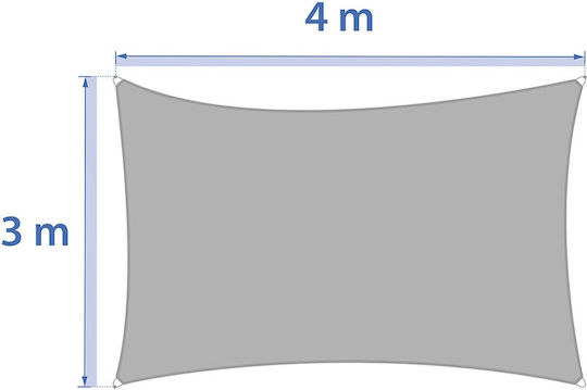 Hesperide Правоъгълно Бежово Shade Sail 3x4m