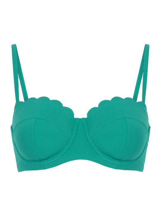 Strapless Bikini Top Πράσινο
