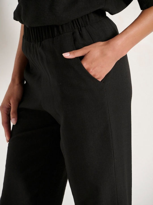 Femei Bl Set cu Talie înaltă Pantaloni cu elastic cu Croială Dreaptă