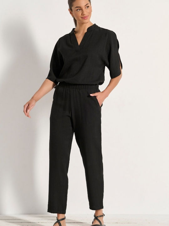 Femei Bl Set cu Talie înaltă Pantaloni cu elastic cu Croială Dreaptă