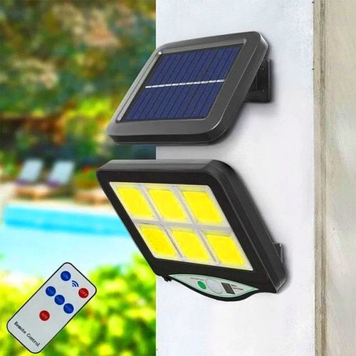 Lampa Montat pe perete Lampă Solară cu Senzor de Mișcare și Telecomandă IP65