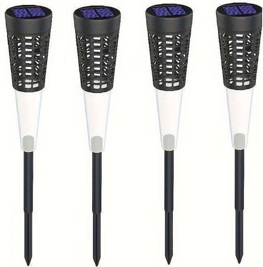 Set 6 Lămpi Solare 2W 1200lm Alb Cald cu Senzor de Mișcare și Fotocelulă