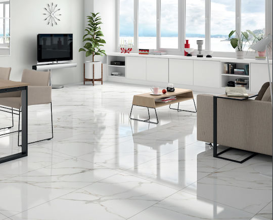 Glänzende Oberfläche Aston Gold Pulido 120x120 cm Keramik Fliesen