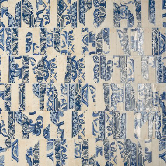 Fregio Blau Maiolica 6x24 cm Marca Corona Fliesen