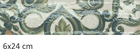 Marca Corona Placă Perete Bucătărie / Baie Porțelanat Lucios 24x6cm