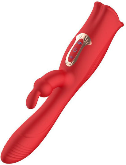 Kinksters 3-in-1 Pleasure Vibrator Kaninchen Rot