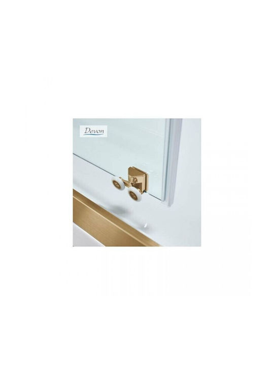 Devon Noxx Καμπίνα Ντουζιέρας Slider Gold Brushed Clean Glass 130-128/131