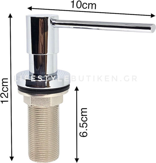 Naron Nr8001c Eingebauter Spender für Küchenseife Metallisch 500ml Chrom