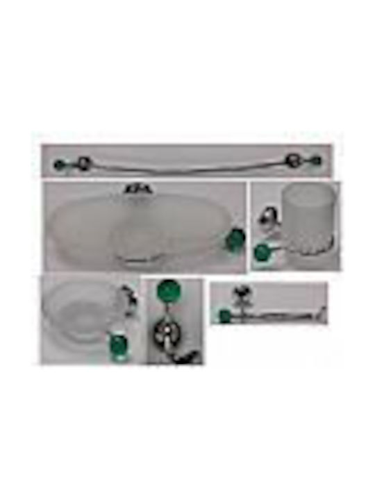 Capannoli Αξεσουαρ An der Wand montiert Badezimmer-Accessoire-Set Glas 6Stück Capannoli Αξεσουαρ An der Wand montiert Badezimmer-Accessoire-Set Glas 6Stück