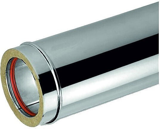 Silicone Gasket 200°C Double Wall Stainless Steel Chimney Pipe Diameter 250-300 Airduct Hellas