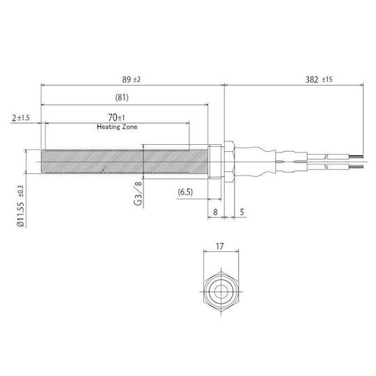 Керамична Отоплителна Устойчивост за Пелетна Печка Дължина 94мм 300w La Nordica Ecoteck Karmek One Ravelli