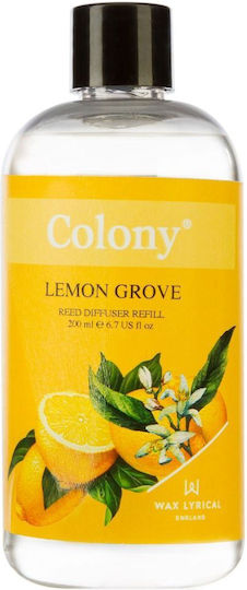 Wax Lyrical Colony Reed Diffuser Refill Liquid for Home Fragrance Container Lemon Grove 200ml