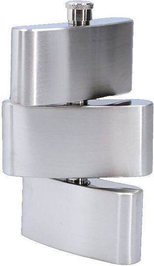 Hip Flask Φλασκί Ποτού Chrome Mat Triple 3x90ml 270ml