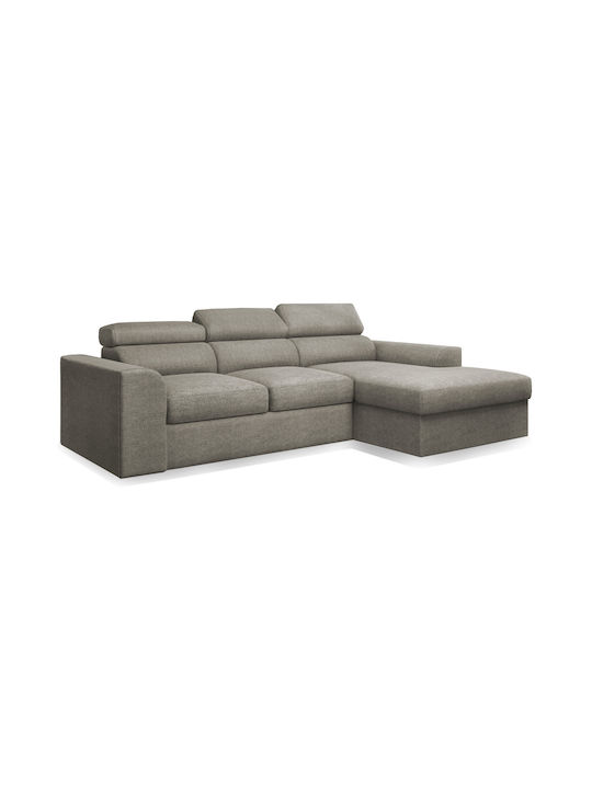 Bari Colțar Canapea Pat Cu Colțul Din Dreapta Și Spațiu De Depozitare Bej 245x173cm