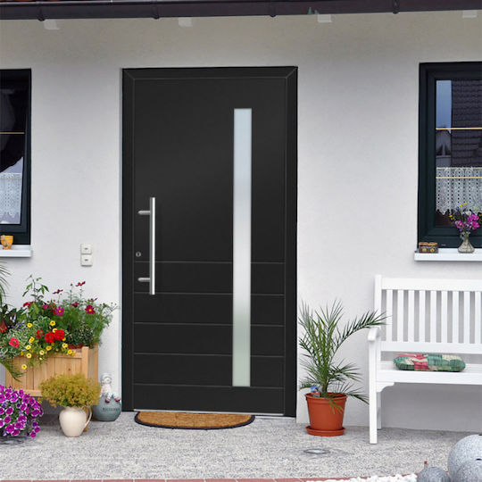 Armored Aluminum Door Pressed Design L 100 Kataskevastiki Armored Aluminum Door Pressed Design L 100 Kataskevastiki
